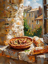 Cassoulet by the window in the south of France by Erika Kaisersot