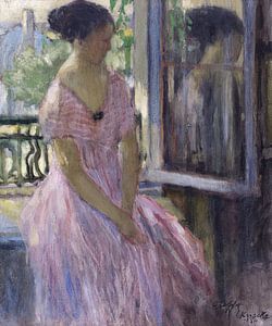 Frau am Fenster, Auguste Oleffe, 1924