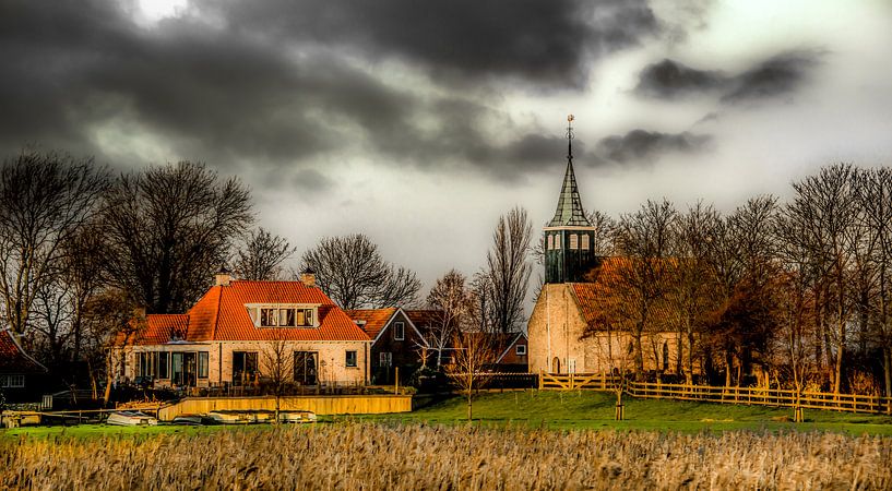 Avondlicht op Gaast by Harrie Muis