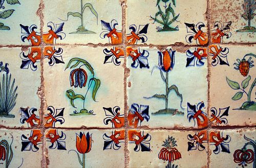 Antique Delft blue tiles