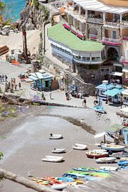 Amalfiküste - Blick auf den Strand von Positano von t.ART