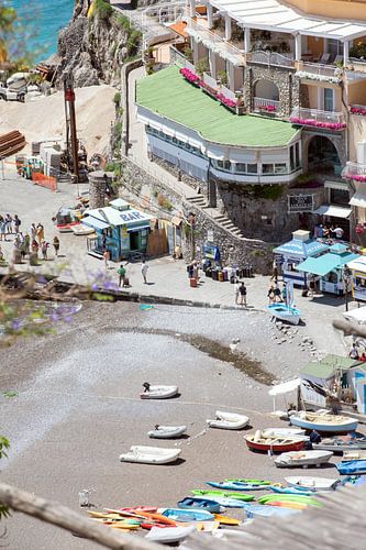 De kust van Amalfi - Uitzicht op het strand van Positano