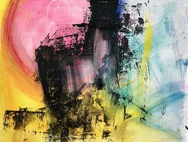 Berge und Sturm - abstrakte Landschaftsmalerei von Sara-Lena Möllenkamp