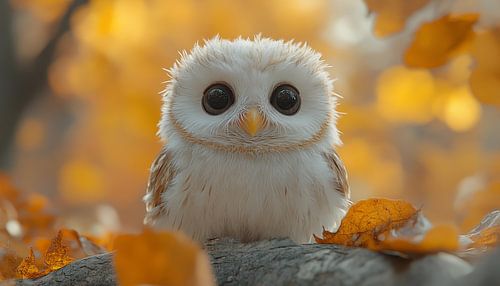 Schattige baby uil panorama