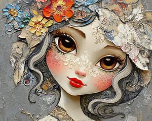 Big-eyed girl | Dreamy girl with big eyes