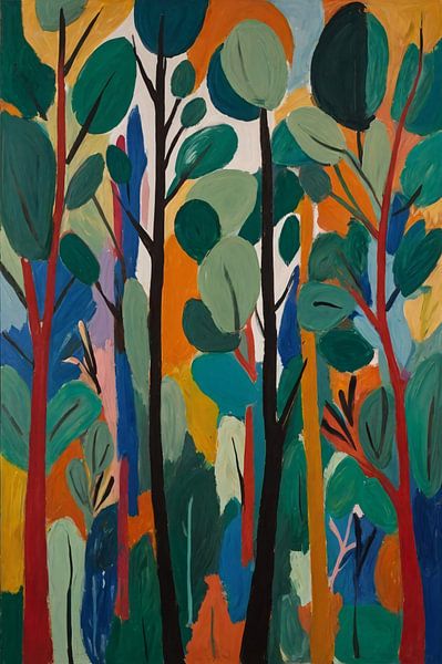 Abstract leaves and trees by Art & Soul Creations