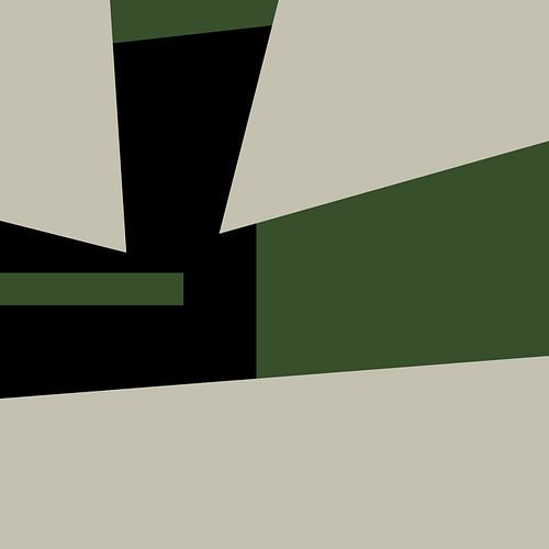 Géométrique Vert Noir Formes abstraites no. 7