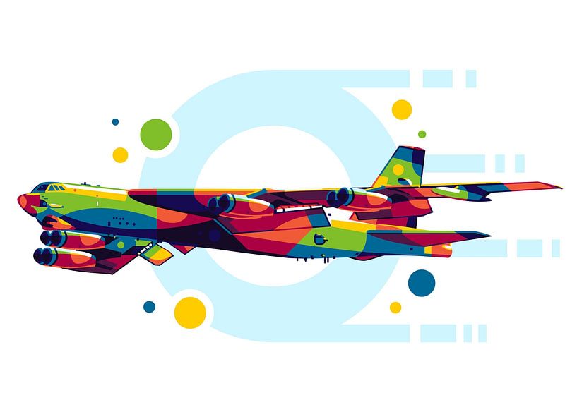 B-52 Stratofortress in Pop Art van Lintang Wicaksono