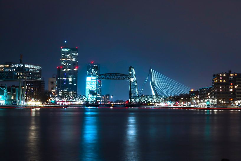 Skyline Rotterdam in the late evening hours. by SVPhotography