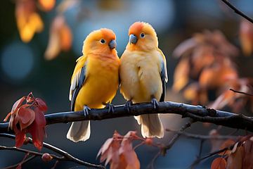 Colourful parrots by PixelPrestige