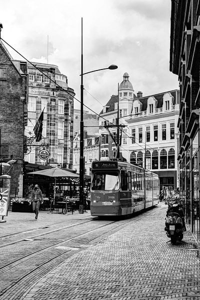 Centre-ville de La Haye Pays-Bas Noir et blanc par Hendrik-Jan Kornelis