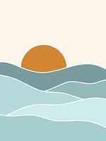 Sea with sunset