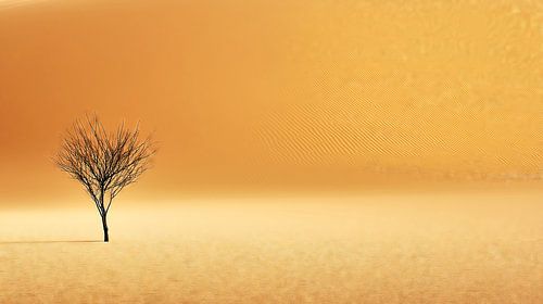 Eenzame boom in de woestijn