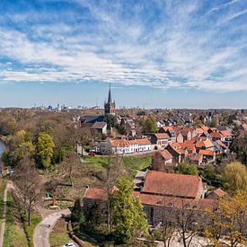 Drone panorama van Elsloo aan de Maas van John Kreukniet