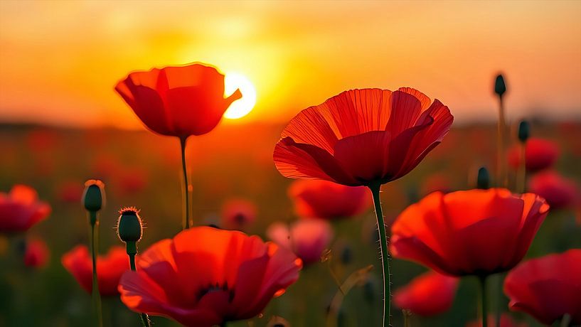 Bloesems bij zonsondergang van Jean Pierre