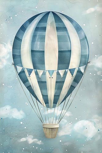 Ballon à air chaud - Art de chambre d'enfant