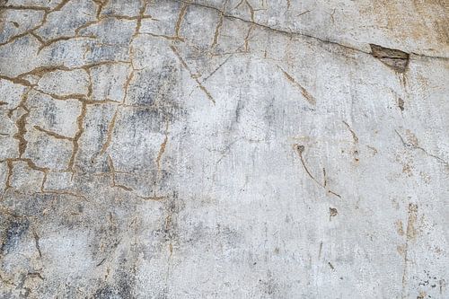 Oude met witkalk afgewerkte muren