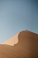 Die wellenförmigen Linien der Sanddünen Namibias