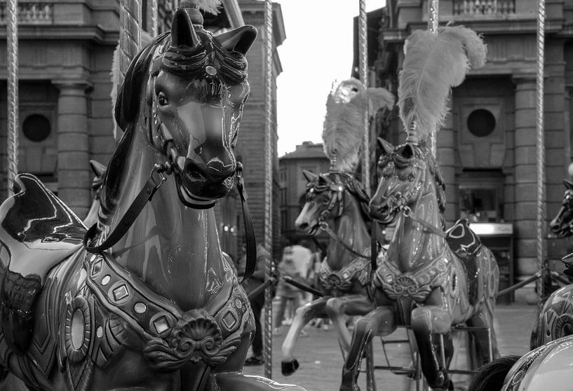 Roundabout in Piazza delle Repubblica Florence by Ton Tolboom