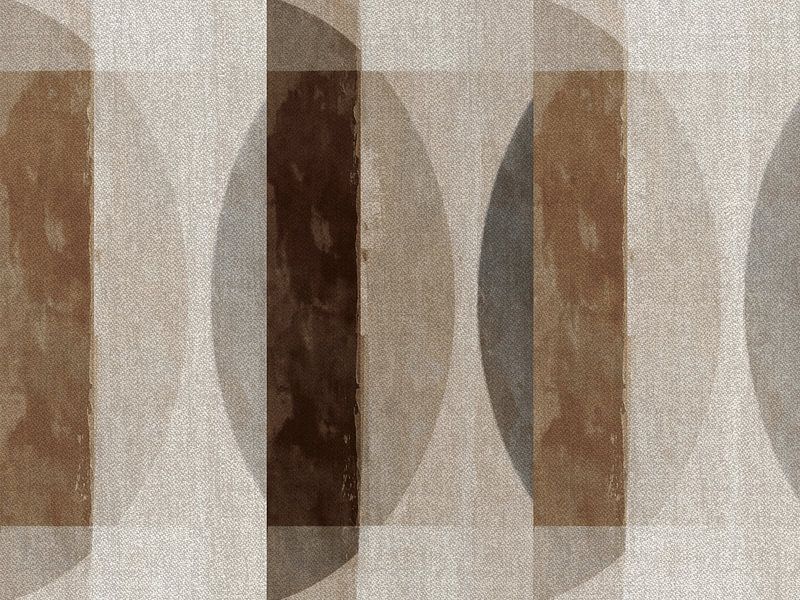 Modern Scandinavian Bauhaus Abstraction Organic Earthy by Mad Dog Art