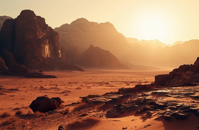 Goldenes Licht in der Wüste von fernlichtsicht