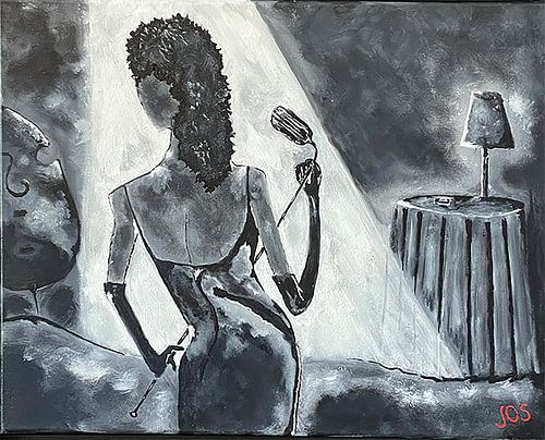 Sängerin in einem Pariser Nachtclub