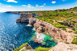 Beautiful cliffs coast of Majorca island, Spain by Alex Winter