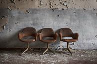 Three chairs in front of the wall by Manja van der Heijden thumbnail