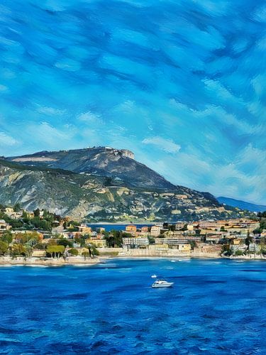 Villefranche Idyllische Mediterrane baai met zeilboten