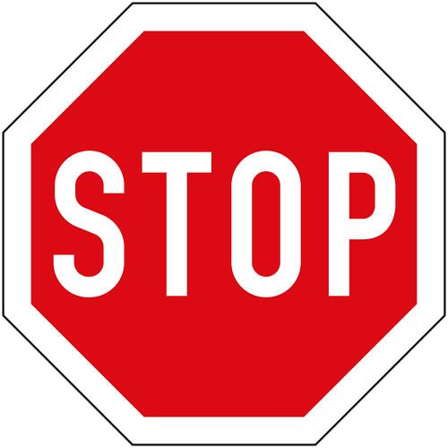 Deutsches, Österreich, Schweiz Stoppzeichen