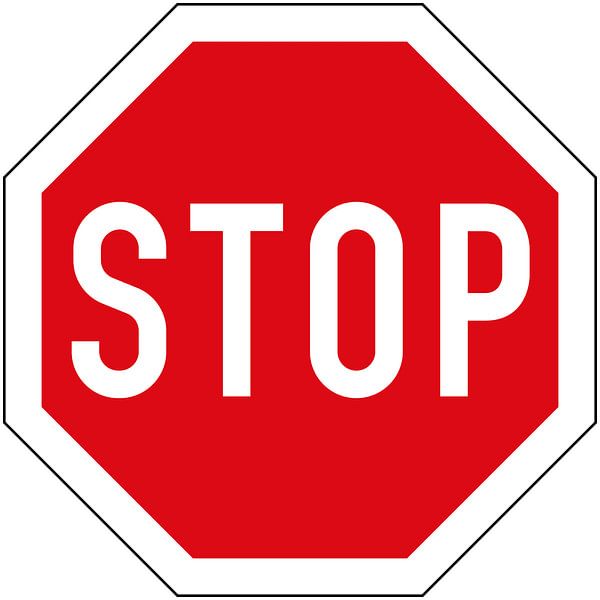 Deutsches, Österreich, Schweiz Stoppzeichen von de-nue-pic