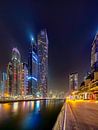 De Dubai Walk 's nachts van Rene Siebring thumbnail