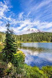 Beeindruckender Mount Rainier und Reflection Lake