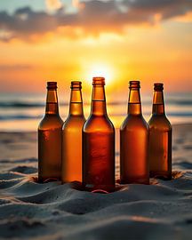 Bottles in the light of dusk by Jean Pierre