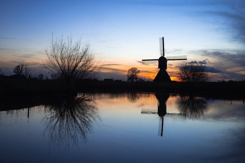 Sunset with Mill by Zwoele Plaatjes