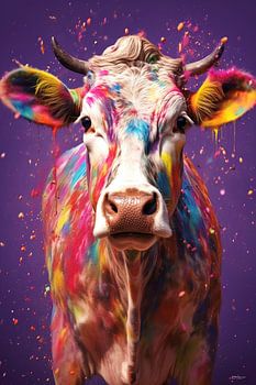 Kuh in mehrfarbig