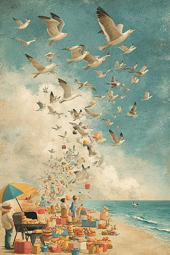 BBQ Disaster – Humoristische Retro Poster