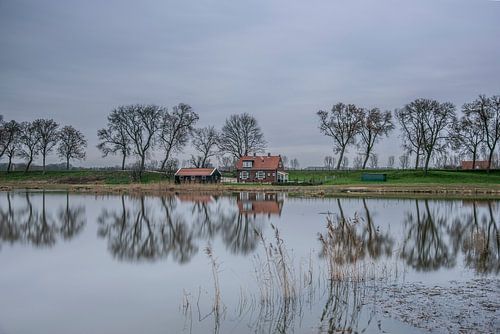 Huisje in de nieuwe Dordtse Biesbosch van Photobywim Willem Woudenberg
