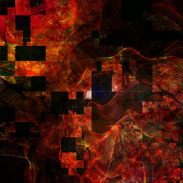 Firewater 01 - abstracte digitale compositie van Nelson Guerreiro