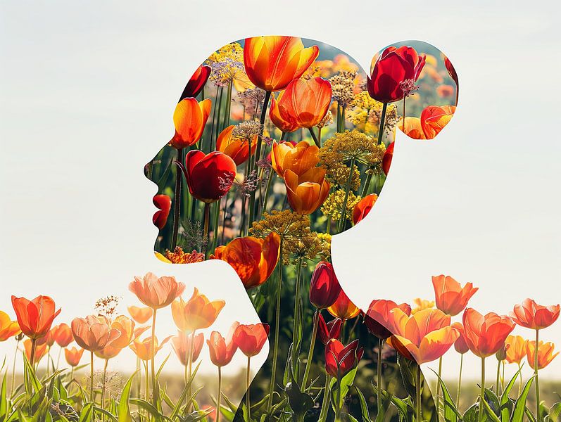 Flower Power Frauen von Egon Zitter