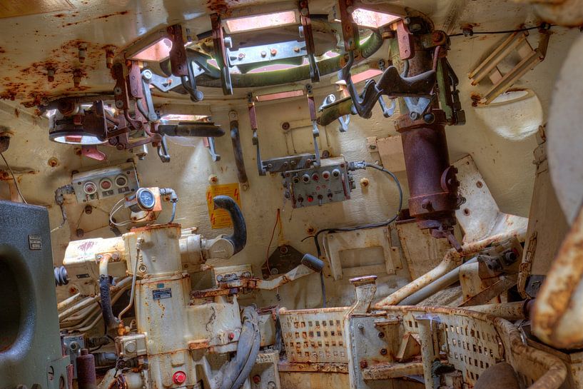 HDR urbex inside dome of a tank by W J Kok