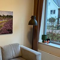 Photo de nos clients: Un train à deux étages le long de la lande à la gare d'Assel par Stefan Verkerk, sur artframe