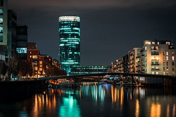 Frankfurt am Main Westhafen Nachtaufnahme