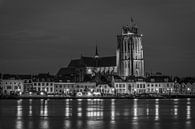 Skyline of Dordrecht with the Grote Kerk in black and white by Tux Photography thumbnail