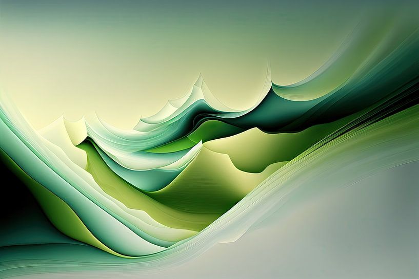Abstract groen van Bert Nijholt