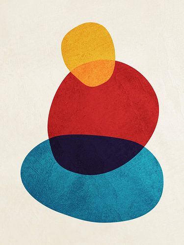 Modern geometric organic abstract art