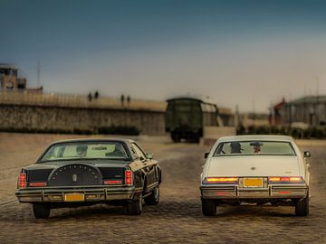 Two Oldtimers in the evening light at the port of Harlingen by Harrie Muis
