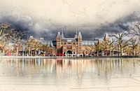 Amsterdam Museumplein von Peter Roder Miniaturansicht