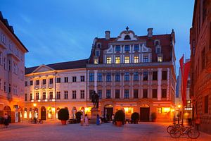 Fuggerplatz, Denkmal der Fugger, Bürgerhaus, Köpfhaus 
