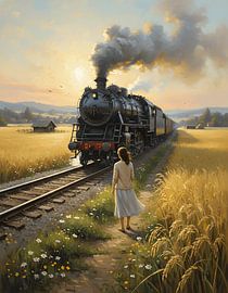 Passing Through the Golden Rice Fields by Regan Frederick